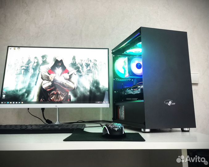 Новый игровой компьютер Intel 12100F RX 6600