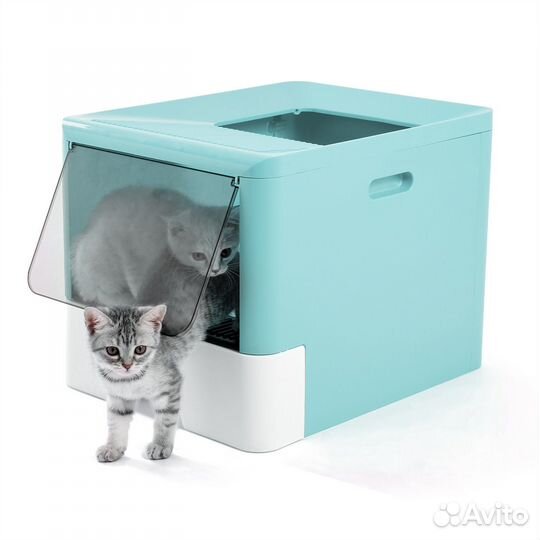Большой закрытый туалет для кошки
