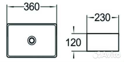 Накладная раковина Mexen nadia черный матовый