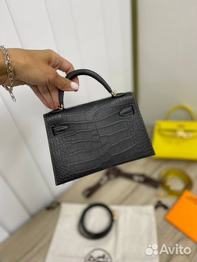 Сумка hermes kelly mini crocodile Mat