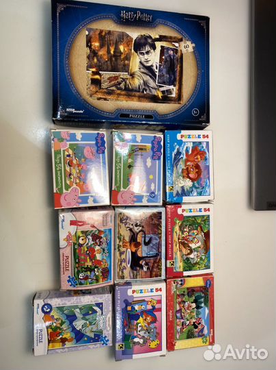 Детская гладильная доска, утюг и много пазлов