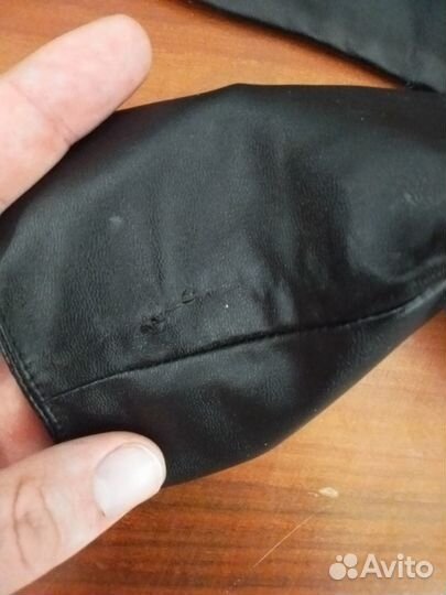 Перчатки женские кожаные высокие, размер 6.5-7