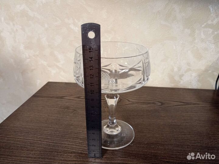 Конфетница на ножке, хрусталь, СССР
