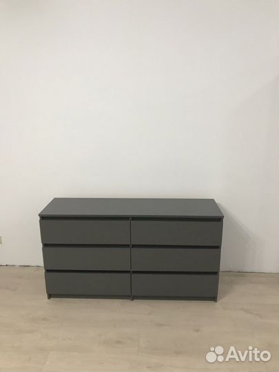 Комод серый 6 ящиков