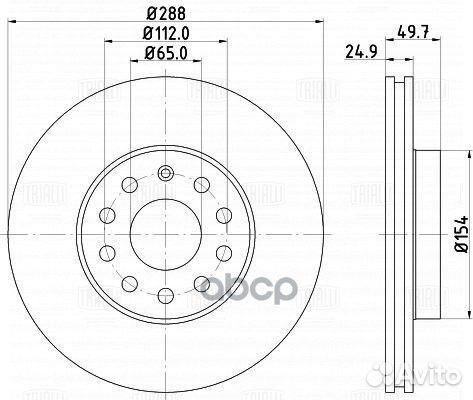 Диск тормозной audi A3 04/VW caddy 04/G5/touran