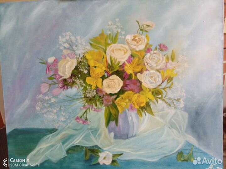 Натюрморт с фатой. х/м