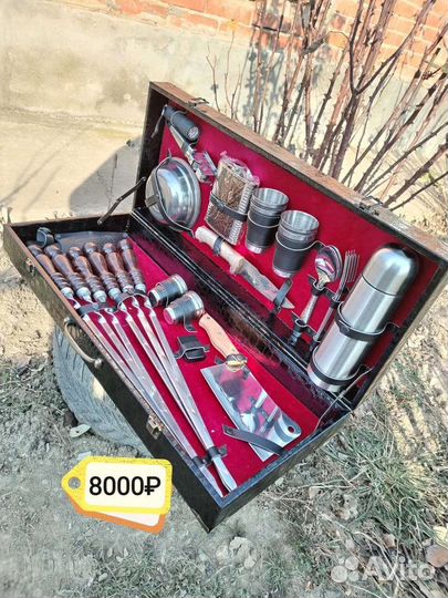 Шашлычный набор. Подарочный набор шампуров