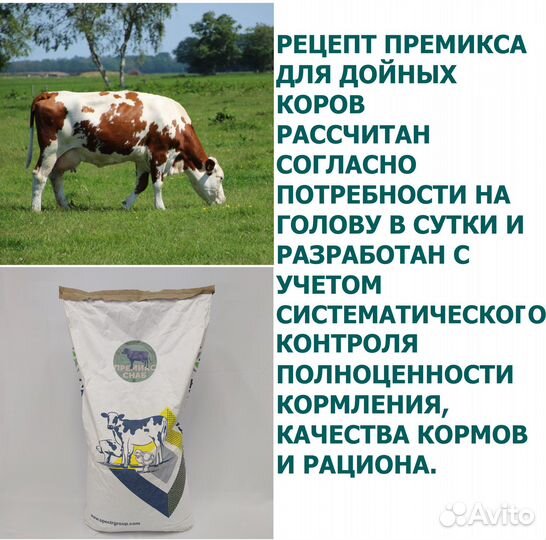 Премикс для дойного крс 1% 25 кг