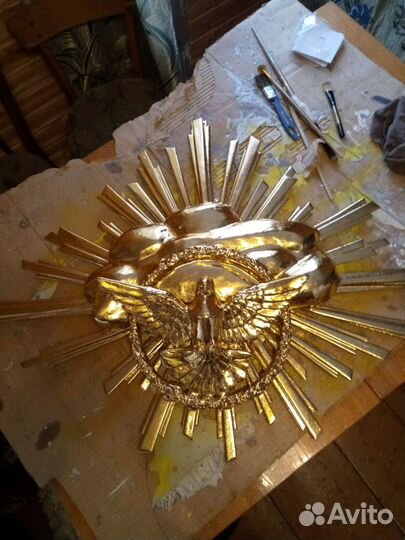 Золочение зеркальной паталью