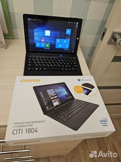 Планшет Windows 10 с клавиатурой Digma citi 1804