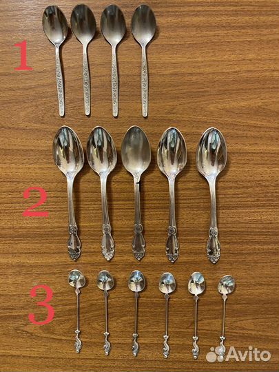 Чайные и кофейные ложки мельхиор