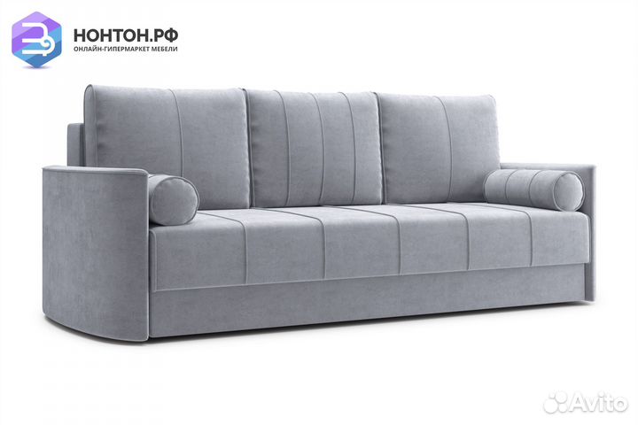 Диван еврокнижка Колибри 3-х местный серый