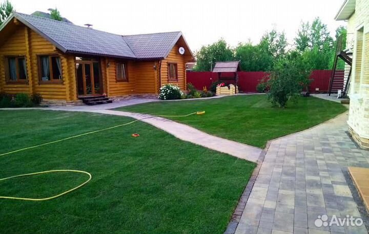 Рулонный газон с укладкой и гарантией