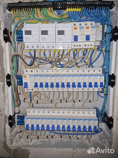 Электромонтаж под ключ; Услуги электрика