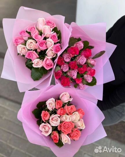 Цветы розы букет