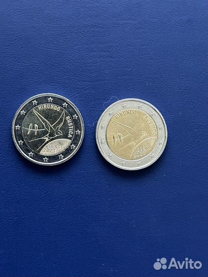 2 евро Эстония 2023 ласточка