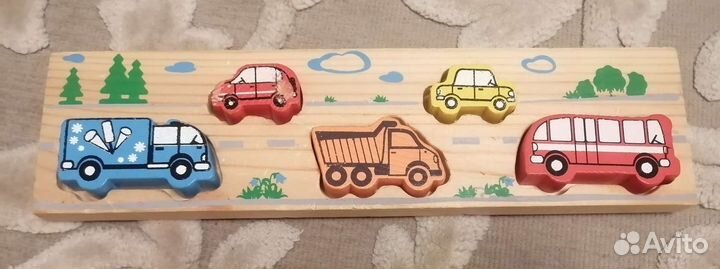 Игровой деревянный скотч машинки