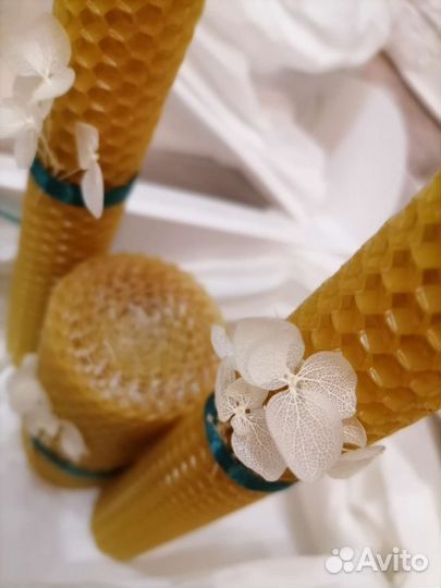 Семейный очаг. Свечи свадебные из вощины