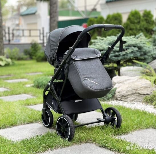 Коляска luxmom с реверсивным блоком