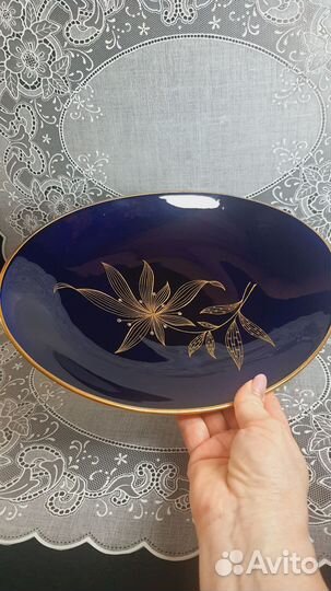 Блюдо Кобальт Weimar Германия