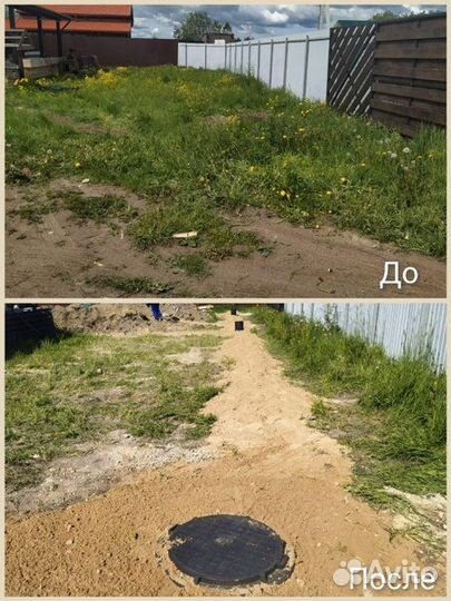 Дренаж участка без щебня, ливнеотвод, лотки