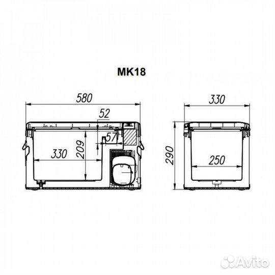 Автохолодильник Alpicool MK18 (12/24)