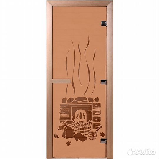 Дверь для сауны 70*190 Банька Бронза матовая DW л