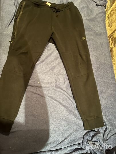 Штаны nike tech fleece черные drill