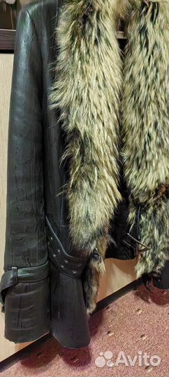 Куртка зимняя женская кожаная