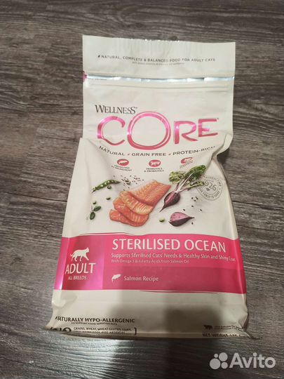Wellness core для стерилизованных кошек лосось