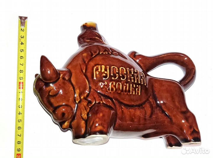 Штоф Бык Гжелка Русская водка Новый