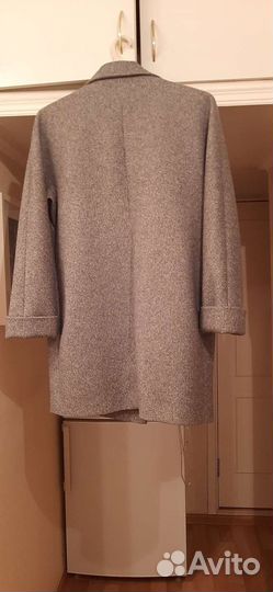 Полупальто тренч из шерстяного драпа