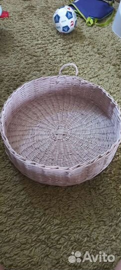 Корзина круглая плетеная