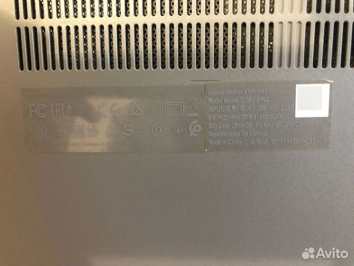 Ноутбук lenovo ideapad s145 15ast