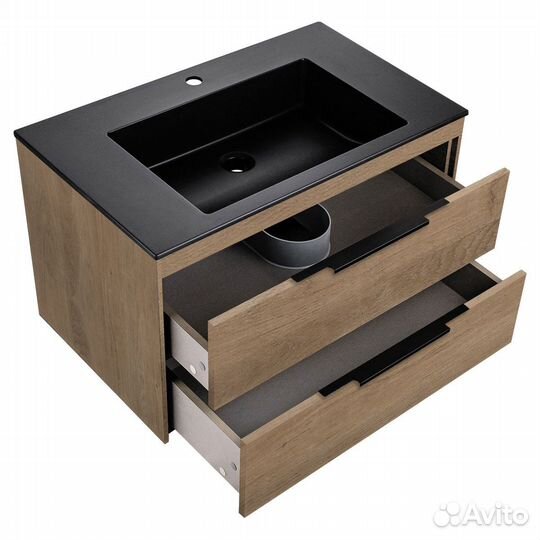 Тумба под раковину Chiara 2D 800 подвесная, 2 вык