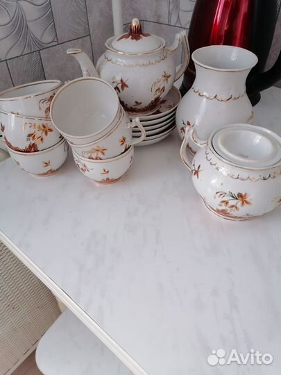 Кофейный сервиз СССР перламутровый