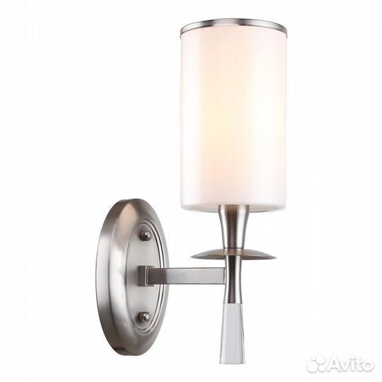 Бра настенный металлический со стеклом