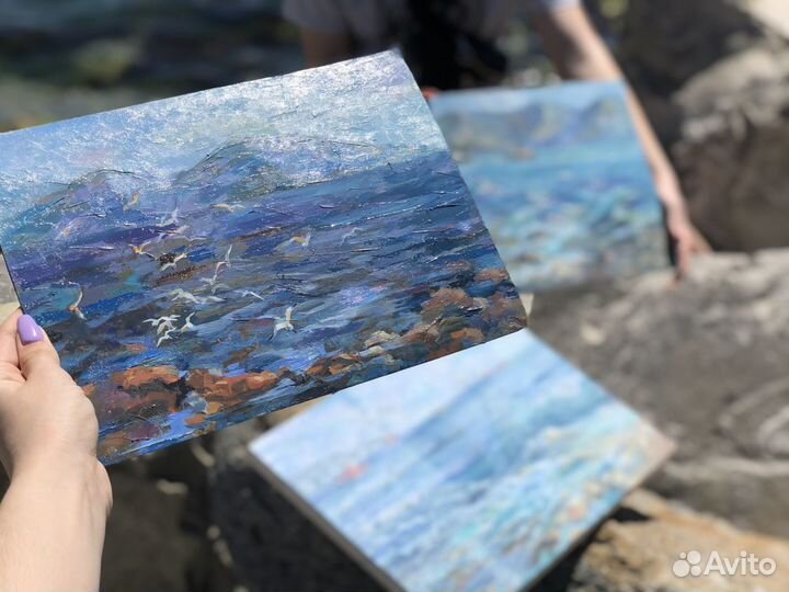 Картина маслом море пейзаж, картины на заказ