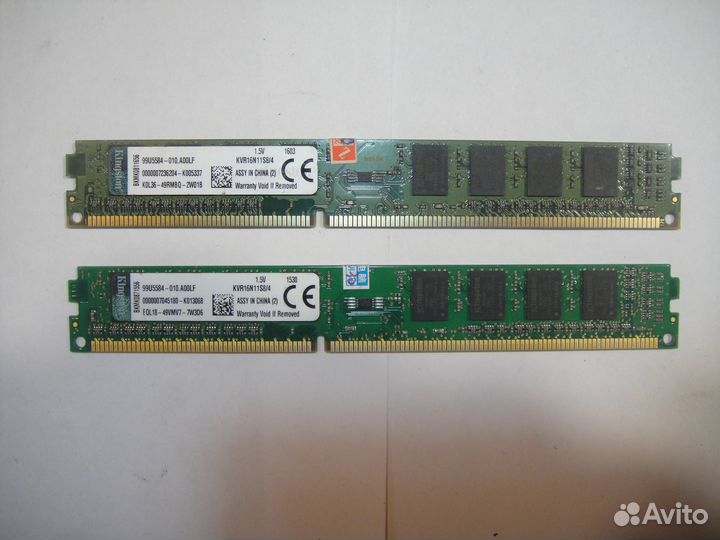 Оперативная память DDR3 4Gb Kingston KVR16N11S8/4