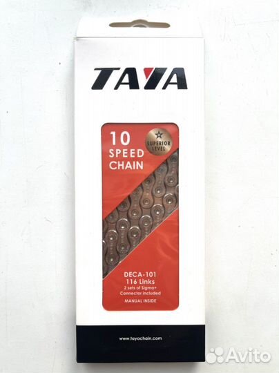 Цепь 10 скоростей с двумя замками Taya Deca-101