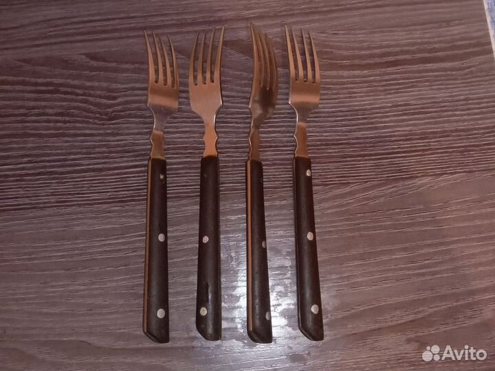 Вилки столовые СССР, цветное оргстекло, нержавейка