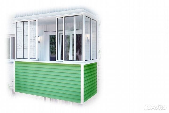 Остекление балкона под ключ