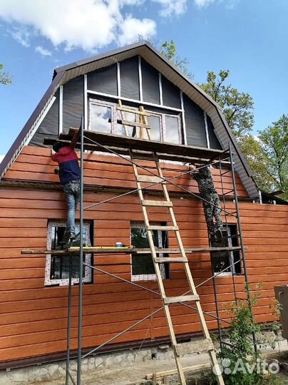 Фасадные работы Монтаж Ремонт фасада Сайдинг панел