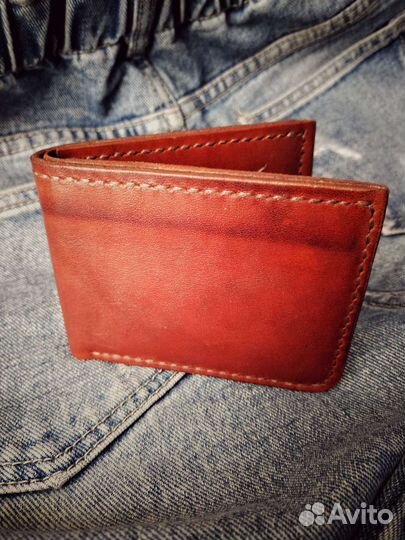 Кошелек мужской кожаный ручной работы