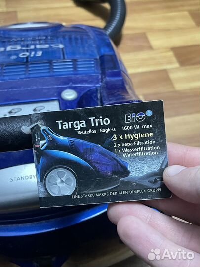 EIO Бытовой пылесос EIO Targa 1600W Trio, синий