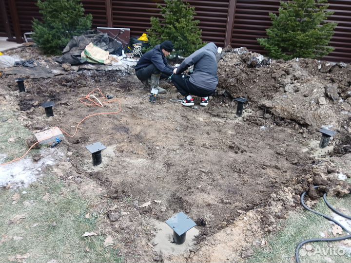 Винтовые сваи под ключ установка