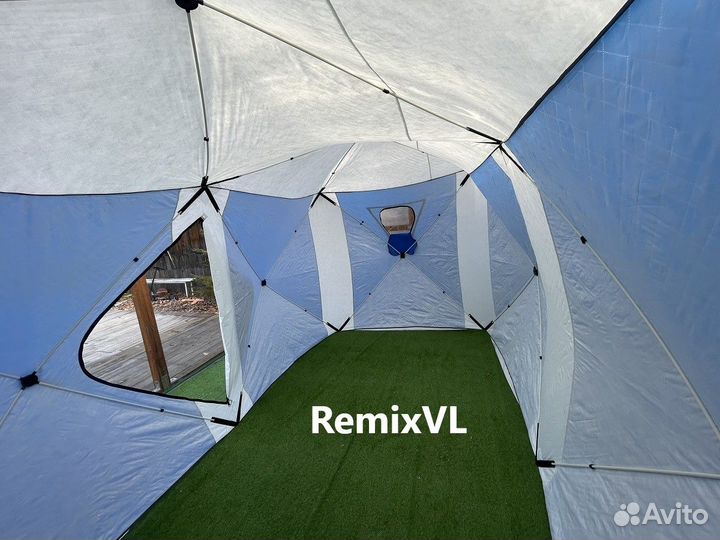 Палатка утеплённая зимня куб 200х400х215см+Видео