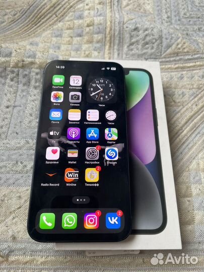 Телефон iPhone 14 128 gb dark blue