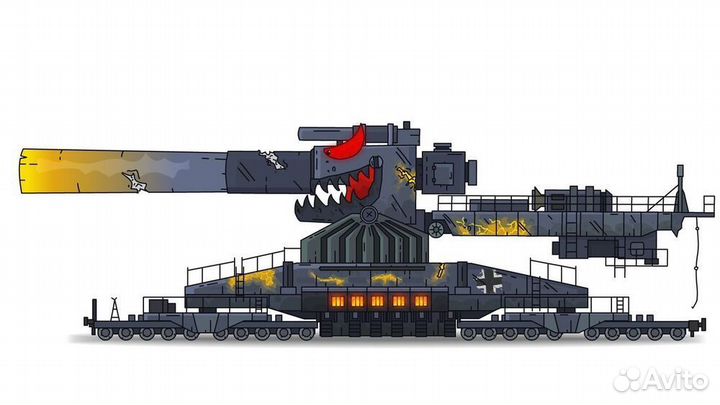 Танк пушка Дора из мультика про танки