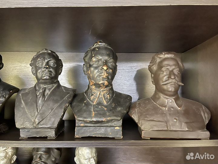 Бюсты политических деятелей, гжель, 1938 г